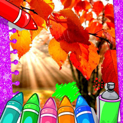 Autumn Coloring Game gameplay preview